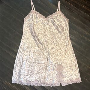 Leopard Print Lace Slip